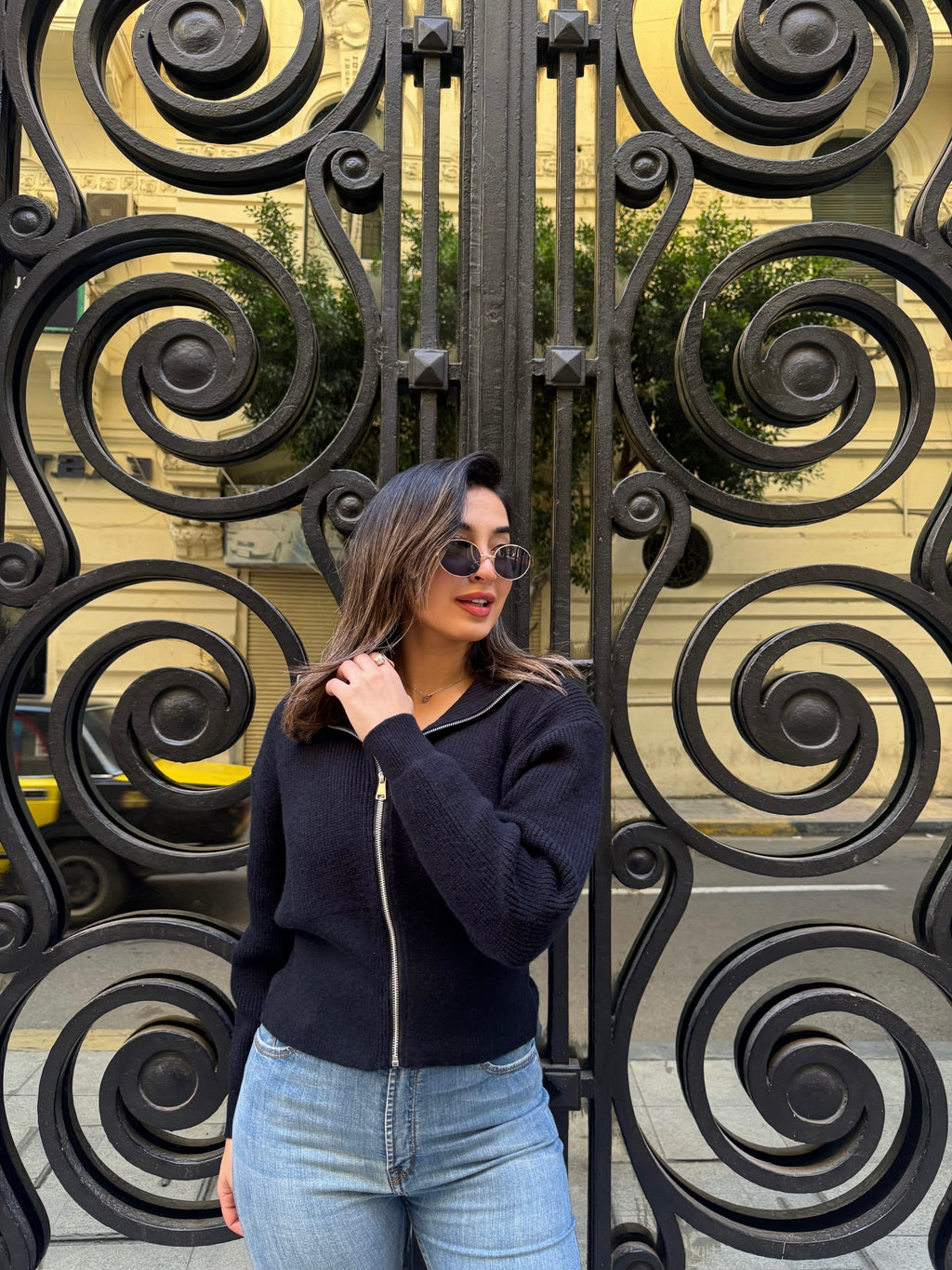 Outlyre Zippered Knit Jacket