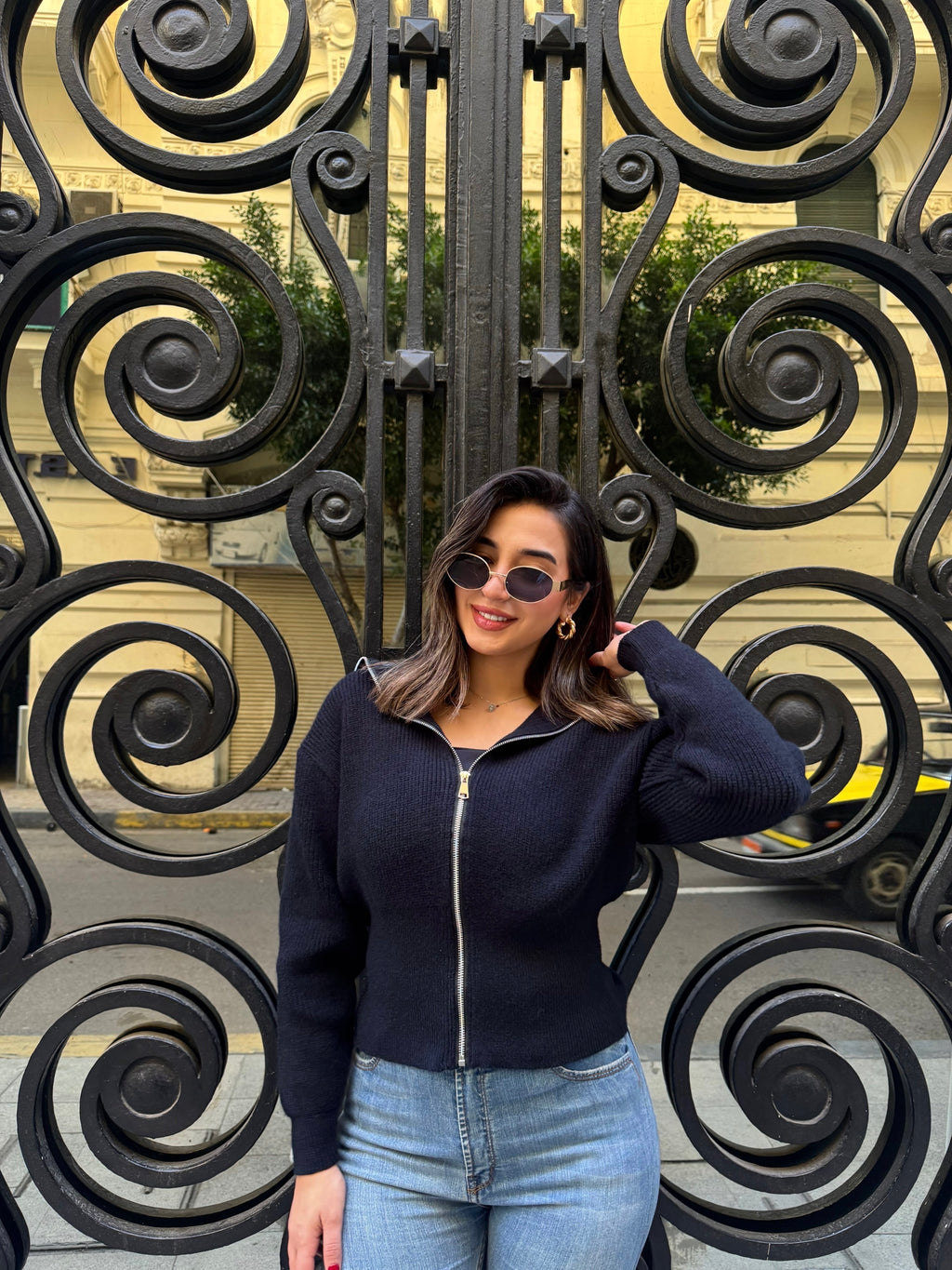 Outlyre Zippered Knit Jacket