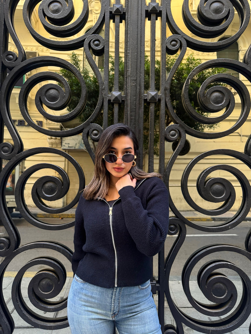 Outlyre Zippered Knit Jacket