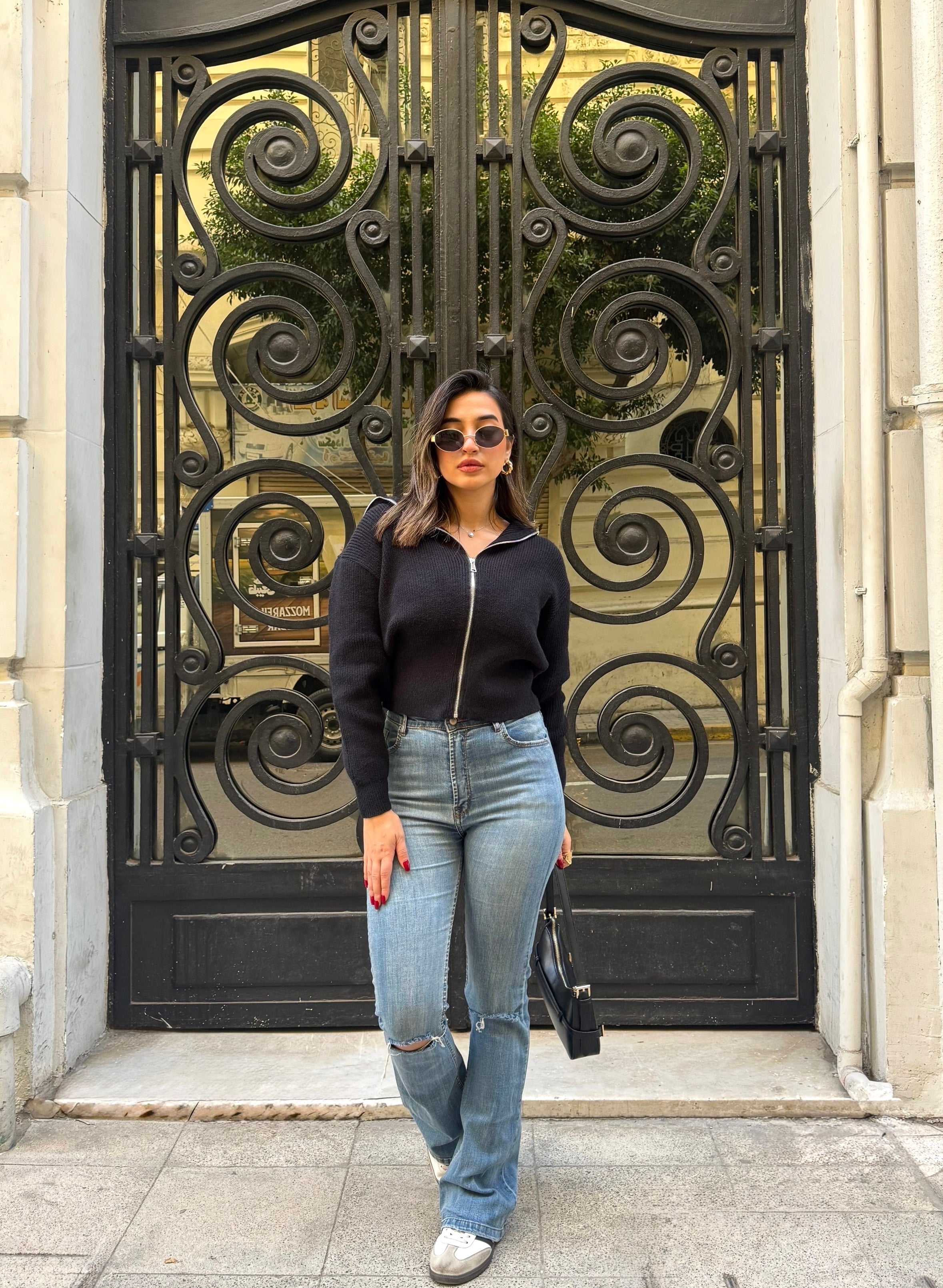 Outlyre Zippered Knit Jacket