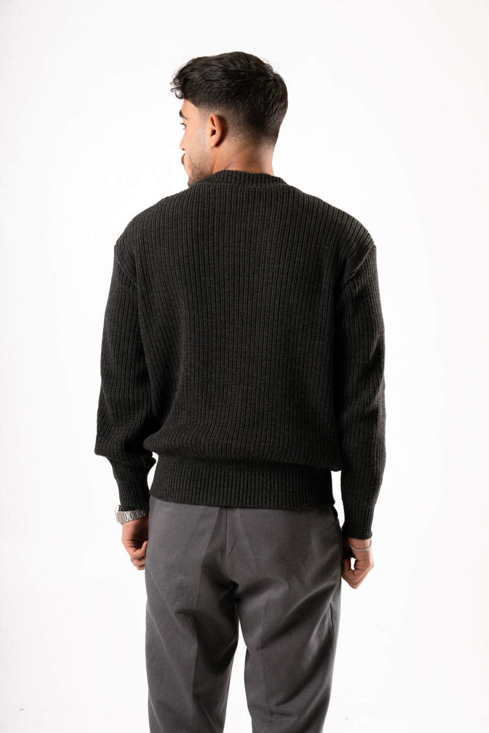 Outlyre Ribbed Zipper Knit Jacket